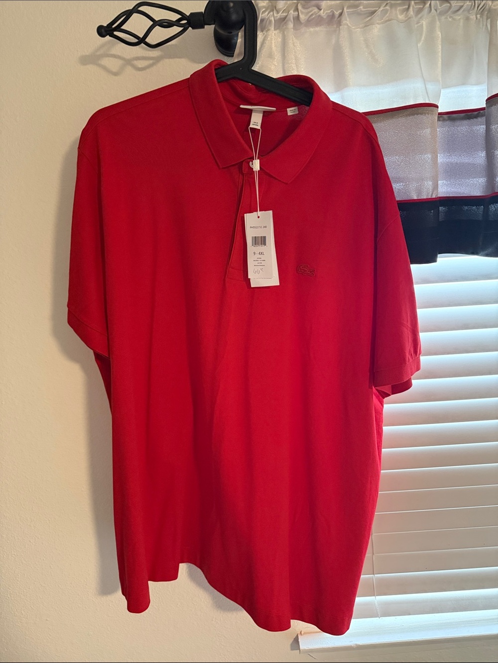 Lacoste Red Men’s Polo Shirt with Embroidered Logo